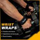Lifting Straps for Weightlifting, Lifting Wrist Straps for Gym Strength Training, Neoprene-padded Wrist Cushion - Men & Women (Black)