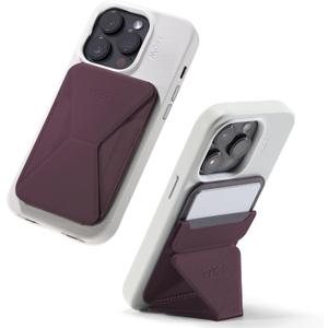 MOFT Magnetic Wallet Stand Compatible with iPhone 16/15/14/13/12 Series, Angle Adjustment & Magsafe Compatible MOVAS Phone Stand,BlackBerry