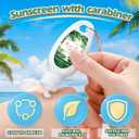 Leelosp 30 Pcs Mini Sunscreen with Carabiner Bulk Travel Size 1 Fl. oz. Spf 30 Mini Sunblock Lotion with Clip Thank You Gifts Party Favor for Guest Wedding Bridal Shower Bachelorette Summer Outdoor