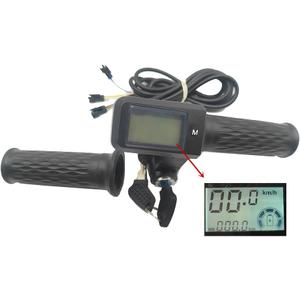 Electric Scooter Throttle E-Bike Speed Control Throttle Accelerator Can Speed Mileage Display 36V 48V 60V 72V Universal