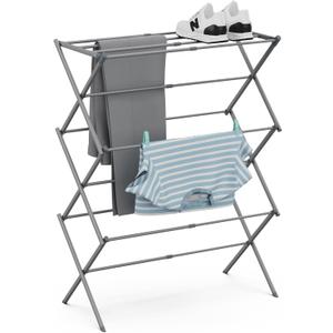 Drying Rack for Laundry, Foldable Clothes Drying Rack, Small Collapsible Dry Rack for Clothes, Use for Indoor & Outdoor Drying Clothes, 40"x29"x14.5" (Grey) (Gray)