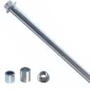 12mm 290mm Front Rear Axle with Bushing 5mm 22mm 38mm Fit for Pit Dirt Bike Moped Scooter QUAD ATV Mini Bike Parts