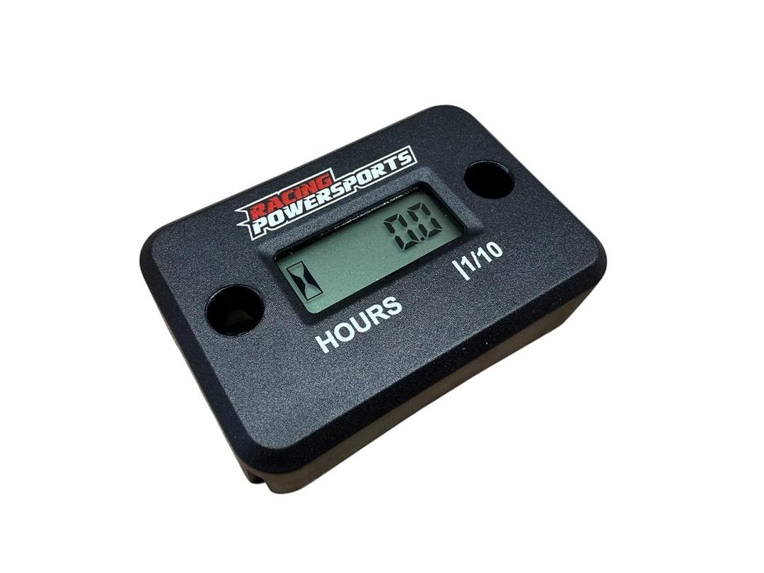 RacingPowerSports Digital Hour Meter Motorcycle ATV Snowmobile Marine Dirt Bike (Black)