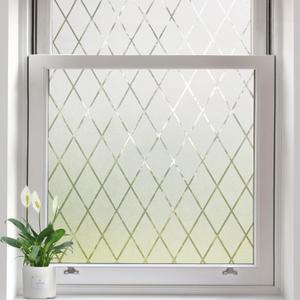 Privacy Window Film Day & Night, Static Cling Frosted Glass Window Film, 99% UV Blocking, No Glue Removable Window Covering for Bathroom Bedroom Kitchen Office (17.5 x 78.7 in)