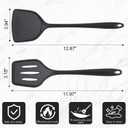 Nonstick Frying Pans Set of 3 - Carbon Steel Frying Pans with PFOA-Free Coating, Durable, Even-Heating, Stay-Cool Handle, Include 2 Spatulas & 7.9, 10.2, 11.8 Inch Skillets for All Stovetops