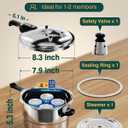 WantJoin Pressure Cooker Stainless Steel 4 Qt, Commercial Stove Top Pressure Cooker Pot Used for Pressure Foodie or Steaming, Compatible with Gas & Induction Cooker
