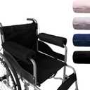 SPRING SEAON Wheelchair Armrest Covers 2 Pack Soft Memory Foam Wheelchair armrest Pads Wicking Washable for Office Transport Chair (Black)