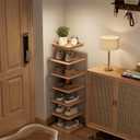 YQJJGL 6-Tier Vertical Shoe Rack, Narrow Shoe Tower for Small Space
