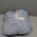 Super Soft Throw Blanket 60 x 80 Inches, Half-Side Plush Fuzzy Blanket for Couch, Sofa, Bed & Chair, Warm Cozy Lightweight Knit Blanket for Fall & Winter Blue (Twin)