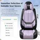 Coverado Universal Seat Covers Full Set, 5 Seats Universal Seat Covers for Cars, Waterproof Nappa Leather Car Seat Covers with Head Pillow, Auto Protectors Fit for Most SUV Pick-up Truck-Black&Purple