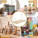 2 x Fabric Wall Cubicle Shelf Organizer, Office Cubical Accessories for Work, Cubicle Wall Decor Hooks for Bedroom Office, No Drill Shelf (with Adhesive Hook, Concrete Walls Hooks (1 Pack)