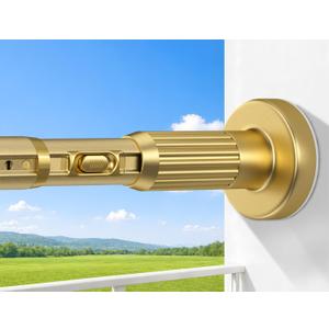 Heavy Duty Tension Curtain Rod No Drilling 41-67 Inch One-Click Adjustable