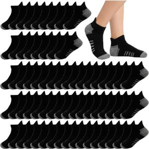 20 Pairs Boys Low Cut Ankle Socks Kids Crew Athletic Breathable Cushion Sole Socks for Running Hiking | 9-12