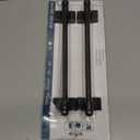 PrimeBeau Magnetic Curtain Rods for Metal Doors Multi-Use Curtain Rods for Small Windows Cafe Sidelight and Iron Steel Places, 1/2 Inch Diameter, Tool Free (2 Pack, Adjust from 9 to 16 Inch, Black)