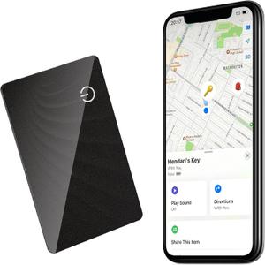 Wallet Tracker Card Jocular Wallet Finder Work with Apple Find My (iOS 14.5 Above Only) GPS Smart Card Tracker 2mm Thickness, IP68 Waterproof, 5-Year Battery Life for Wallet,Bag,Purse, Passport,etc (Black)