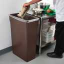 Winco Slender Trash Can, 23-Gallon, Brown