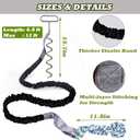 Dog Bungee Tug Toy with Steel Stake & 2 Chew Balls, 6.8ft Stretch Rope tug Toy - Tether Tug for Large/Medium/Small Dogs - Outdoor/Outside Dog Tug of War Toy (Lawn/Tree Use)