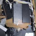 47.24" Big Modern Vanity Desk with Mirror and Lights,Makeup Vanity Desk with 5 Drawers and Storage Shelves & Power Outlet,Dressing Table with Glass Top, Black