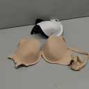 Fruit of the Loom Women's Smooth Cotton T-Shirt Bra Pack - Ultra-Soft, Flexible, and Invisible Under Tees (Color: Black Hue/Sand/White, 38C)