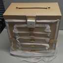 AKOZLIN Huge Jewelry Box Organizer Functional Extra Large Leather Jewelry Storage Case for Women Girls Ring Necklace Earring Bracelet Holder Organizer with Mirror (Champagne)