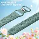 SNBLK 6 Pack Floral Engraved Bands Compatible with Apple Watch Bands 40mm 41mm 42mm 38mm 44mm 45mm 46mm 49mm Women Men, Silicone Flower Pattern Strap for iWatch Series 11 10 Se Ultra 9 8 7 6 5 4 3 2 1
