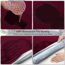 Waterproof Mattress Protector Queen, Fitted Sheet Style Breathable Mattress Cover with Deep Pocket Fits Up to 18'', Noiseless Bed Cover for Kids Adults Pets, Machine Washable (WineRed, 60'' X 80'')