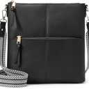 WESTBRONCO Crossbody Purses for Women Medium Shoulder Bag Vegan Leather Handbags with Guitar Strap