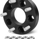 Dynofit 1Pc 5x4.5 to 5x5 Wheel Adapters for Je/ep Spare Tire Jk Wk Wj Xk Wheels on Tj Yj Kk Xj Mj Kj Zj, 5x114.3mm to 5x127mm 1.25" Forged Conversion Wheel Spacers 1/2" Thread Adapter