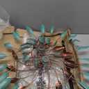 VEWOGARDEN Large Kinetic Wind Spinners Outdoor Metal Leaf Wind Sculptures & Spinners for Yard Garden Lawn Patio Decorations (Light Green & Brown, (23 Inch)