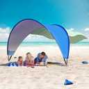 TOBTOS UPF 50+ Pop Up Beach Tent, Easy Set Up Beach Umbrella, Sun Shelter for 2-3 People UV Protection Portable Sunshade, Baby Canopy Cabana, Lightweight with Carry Bag
