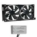𝐔𝐩𝐠𝐫𝐚𝐝𝐞 RV Fridge Vent Fan, 5.5 Inch Rv Fridge Fan, 12V RV Fridge Ventilation Cooling Fan, Manual and Automatic Modes, Fridge Fast Cooling Fans, Speed Controller