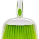 Mini Broom and Dustpan Set-Mini Whisk Set for Desk, Housekeeping, Office, Kitchen, Pet Nest, etc.,Daily Cleaning Necessity Plastic Mini Dustpan Set (Green)