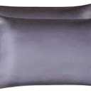 Miss Adola Mulberry Silk Pillow Case for Hair and Skin 19 Momme Queen 30"x20" Butterfly Silk Pillowcase with Eye Mask & Scrunchie Soft Silk Pillowcase Sleeping for Moms, Women, Gray