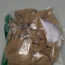 Women's Shiny V Neck Bathing Suit Triangle Summer Swimsuit Bikini Set 2 Piece (Medium, Light Brown)