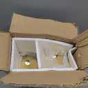 TRIROCKS Ramadan Lanterns Set of 2 14" &12" Gold Electric Candle Holders with Timer, Metal Decorative Vintage Lanterns for Indoor/Outdoor Decor, Perfect EID Mubarak Gift