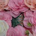 VEVOR 3D Flower Wall Panel, Artificial Floral Wall Background Mesh Backing Mat,Seamless Design&Easy Installation for Wedding Valentines Day Home Baby Party Backdrop Decor,Pink (15*15IN 12P)