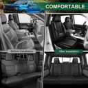 for Chevy Silverado Seat Covers 2007-2025 2026 for GMC Sierra Seat Covers 2007-2025 2026, 1500 2500HD 3500HD, Leather Ice Silk Waterproof Trucks Pickup Seat Covers Custom Fit