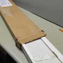 LOTUS & WINDOWARE Cordless Faux Wood Blinds, 36" Wide x 96" Long, Smooth, Snow White, 2 Inch Horizontal Blinds  for Living Room, Bedroom, Interior Door Windows