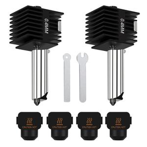 2 Pack A1 Mini/A1 Hotend Print Head Hot End Kit Extruder Upgrade High-Temperature 0.4MM Hardened Steel Nozzle Replacement with 4PCS Silicone Cover Sock for Bambu Lab 3D Printer Accessories