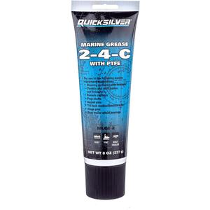 Quicksilver 802859Q1 2-4-C Marine Grease with Teflon, Multi-Purpose Marine Lubricant  8 oz. Tube