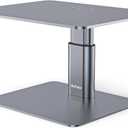 BoYata Monitor Stand, Adjustable Monitor Riser Metal Computer Stand Compatible with TV, PC, Laptop, Computer, iMac, and All Screen Display-Space Grey
