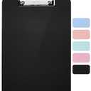 Mr. Pen- Plastic Clipboard, Letter Size, Black, Clipboard Plastic, Low-Profile Metal Clip with Retractable Hanging Hole 2 in pack