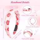 3 x Headbands for Women - Cute Wide Hair Bands Bulk, Fashion Stretchy Head Bands, Cloth Soft Elastic Hairbands for Workout, Makeup, Yoga, Sports, Headbands for Mother's Day, Birthday, Party