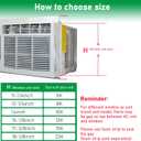 Forestchill Window Air Conditioner Side Panel with Frame, Fit Most 10,000 BTU Units, Room AC Accordion Filler Curtain Kit Replacement, Include Window AC Side Panels & Frames