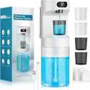 Automatic Mouthwash Dispenser for Bathroom,20.29 oz Touchless Electric Mouth Wash Dispensers Bathroom Accessories Set with 4 Magnetic Cups,4 Modes Wall Mounted Mouth Wash Dispenser for Home & Kids