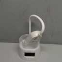 Led Desk Lamp with Pen Holder, Touch Lamps for Nightstand with 3 Color Modes, Eye-Caring Bedside Reading Light with Clock, Office Lamps Stepless Dimming, Lamp for Dorm Room, Suitable for Kid/Girl/Boy (White)