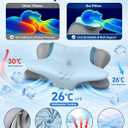 Cervical Neck Pillow for Pain Relief - Ergonomic Side Sleeper Pillow for Sleeping, Cooling Memory Foam Pillows for Neck Support, Orthopedic Pillow Contour Bed Pillow for Back Sleepers,    24.7"L x 14.6"W