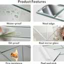 Lovdeco Peel and Stick 3 Inch Beveled Mirror Glass Tile Silver Crystal Mosaic Tile for Kitchen Backsplash Bathroom (3x3 Inch, 32 Sheets)
