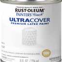 Rust-Oleum 1990730 Painter's Touch Latex Paint, Half Pint, Flat White, 8 Fl Oz (Pack of 1)