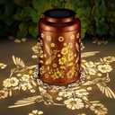 Solar Lanterns Outdoor, Waterproof Hanging Metal Solar Lanterns LED Decoration for Garden, Yard, Patio - Perfect Birthday Gifts for Women Mom Grandma(Hummingbird)